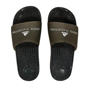 Adidas Stella McCartney Adissage Black White Womans Slide Sandals 7